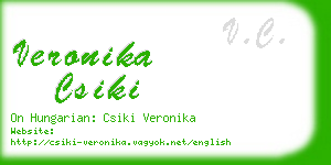 veronika csiki business card